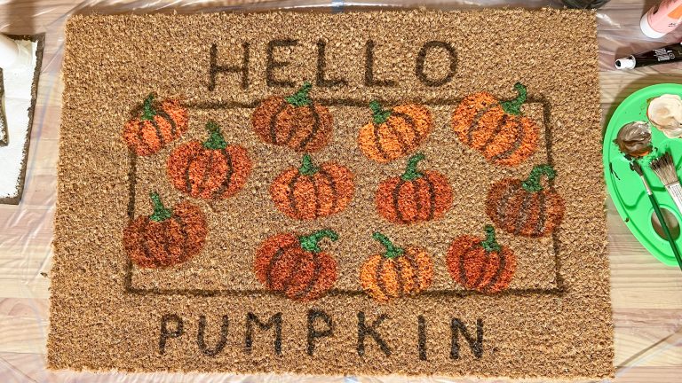 Fußmatte bemalen – Kreatives DIY für Herbst & Mädelsabende