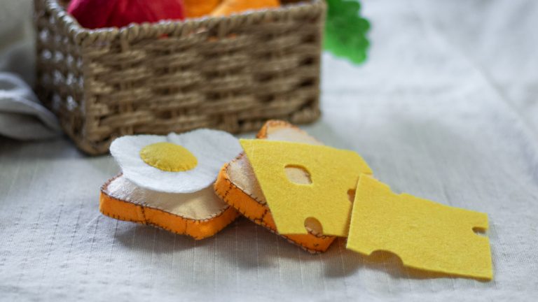 Filz Lebensmittel DIY | Nudeln, Käse & Spiegelei selber machen