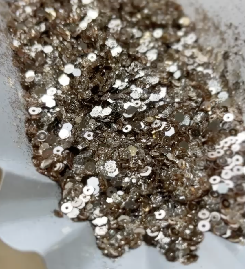 Fertige Glitzermischung.