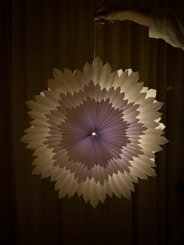 DIY Leuchtstern im dunkeln.