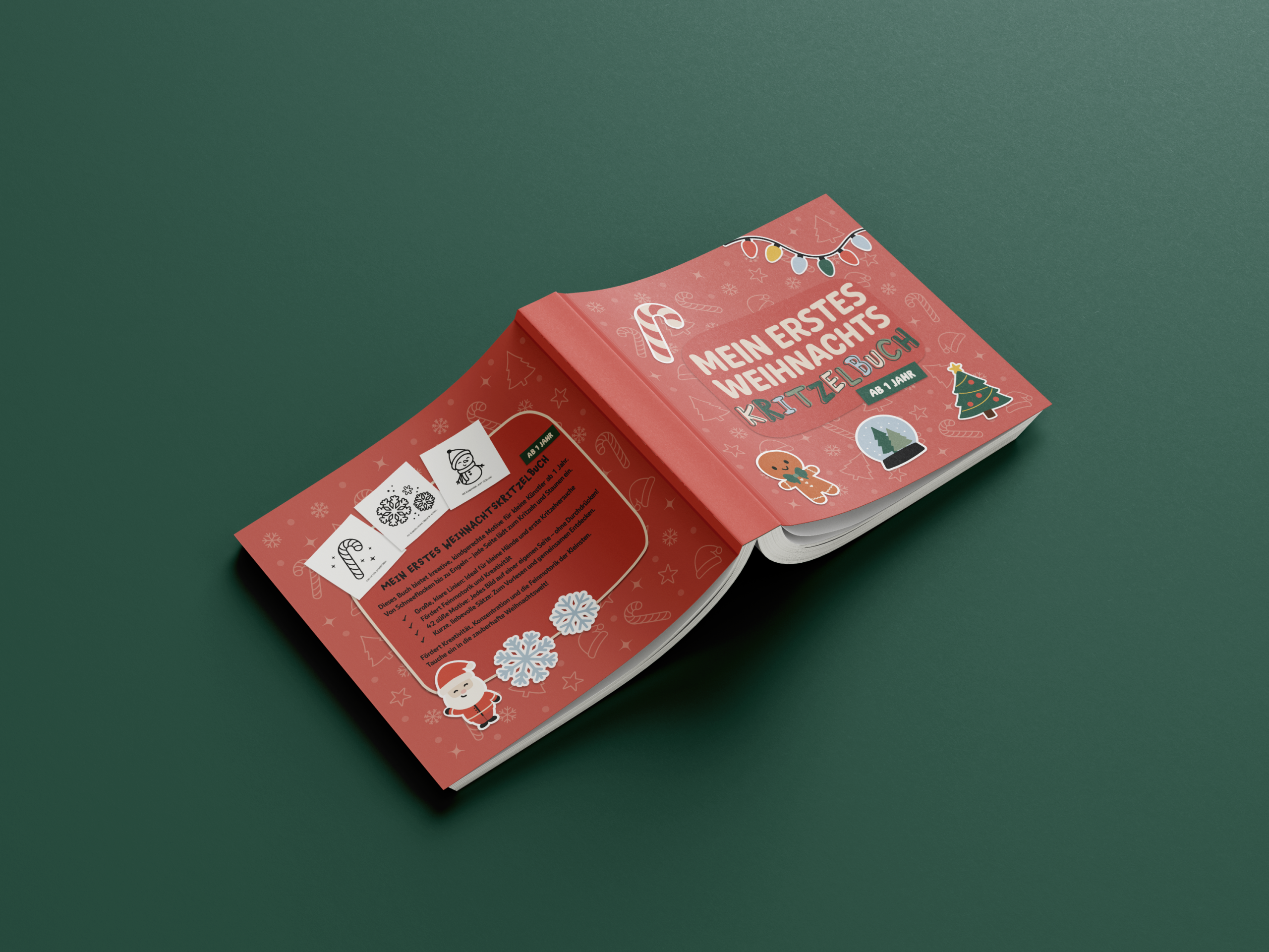 Weihnachts kritzelbuch für Kleinkinder.
