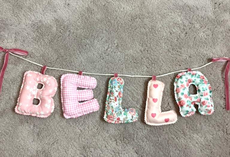 Namensgirlande fürs Babyzimmer – mein gemütliches DIY mit Stoffbuchstaben